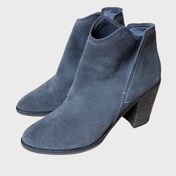 Dolce Vita Shep Suede Booties Women's Size 6 Ankle Slip-on Boots Grey - Picture 1 of 16